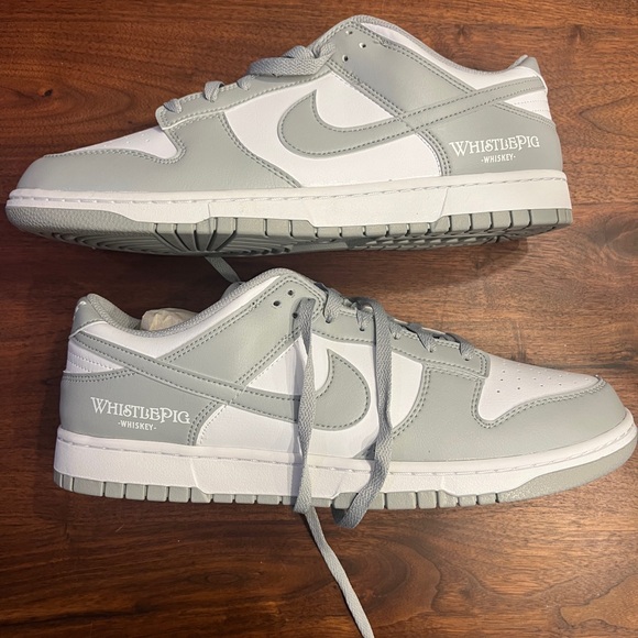 Nike Dunk Low Retro Box in Gray and White—CUSTOM Whistlepig whiskey